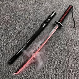 40in Demon Slayer Agatsuma Zenitsu Katana LED Mist Original Sabre Vapor Cosplay Accessories Prop Wood Schwert Vapour Toy Gift
