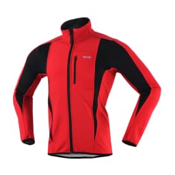 ARSUXEO Men's Winter Cycling Jacket Thermal Fleece Softshell Windbreaker Waterproof Breathable Reflective Bicycle Clothing