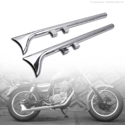 Chrome 36" Fishtail Exhaust Pipe Slip Ons for Harley Touring Road King 1995-2016