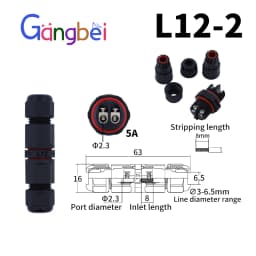 IP68 L12 L16 L20 L25 Waterproof Cable Connector 2/3/4Pin Screw Wiring Terminal Wire Connectors for Electrical Light Junction Box