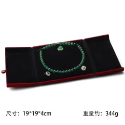 Pearl Necklce Gift Box Velvet Necklace Packaging Box Ring Holder Display Showcase Pendant Organizer