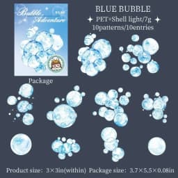 JIANWU Bubble Adventure Series Dream Bubble Landscaping Material Collage PET Sticker Creative DIY Journal Stationery