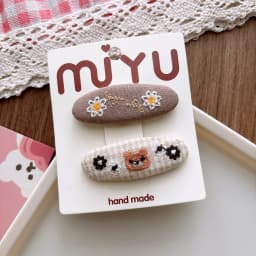 Cute Korean Forest Style Embroidered Cloth Toddler BB Clips Side Hair Clamps Teen Girls Bangs Ornaments