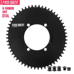 PASS QUEST X110BCD AERO Narrow Wide Chainring for R3000/4700/5800/6800/DA9000 Chainwheel BLACK Gravel Folding Bike Available