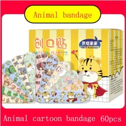 10-720pcs Cartoon Animal Pattern Band Aid Hemostasis Adhesive Bandages First Aid Emergency Kit Wound Plaster Patches for Kids