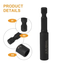 2/5pcs 1/4In Head Extension Rod Screwdriver Magnetic Transfer Extension Rod Screwdriver Bit Holder Internal Hexagonal Screw