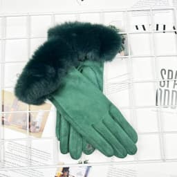 Winter Women Keep Warm Plus Velvet Touch Screen Thicken Plush Wrist Suede Gloves Solid Simple Elegant Soft Drive Cycling