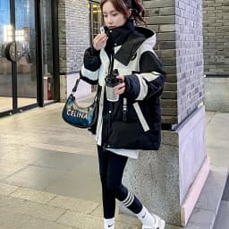 Elegant Thickened Oversized Women's down Jacket Fashionable Outerwear Parka Style Winter Coat Korean Style Straight Cut Cotton