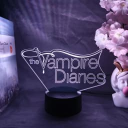 Laser Cut Engraved 3D Illusion Acrylic Lamp Popular TV Series Backlight 7 Color Changeable Christmas Gift Vampire Diaries