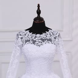 Long Sleeve Wedding Dresses Cheap Wedding Dress Pure White Wedding Dresses With Train Customized Brides Party Dress 2025 New