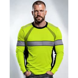 Men's Construction Workers Uniforms 3D Digital Printed Casual Round-Neck Long-Sleeved T-Shirt Comfortable T-Shirts Sportswear
