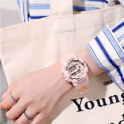 Small Fresh Sweet Large Dial Watch Male And Female Student Couples Sports Swimming Waterproof Glow-In-The-Dark Electronic Watch
