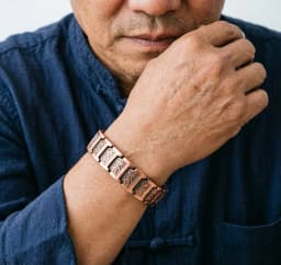 Copper Bracelet for Men 100% Pure Copper Magnetic Link Bracelets Jewelry Gift with Adjustable Sizing Tool