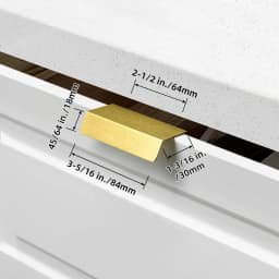 Modern Brass Brushed Hidden Handle Cabinet Handles Sliced Finger Pull Drop Handle Kitchen Cupboard Pulls for Furniture Hardware