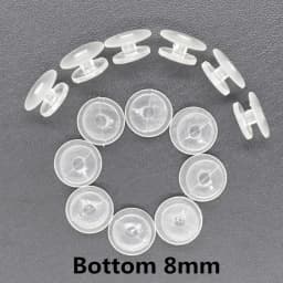 50Pcs Round Buckle Plastic Button Set For Hole Shoes, Garden Shoe Charms, Universal Fit Diy Fastener Accessories