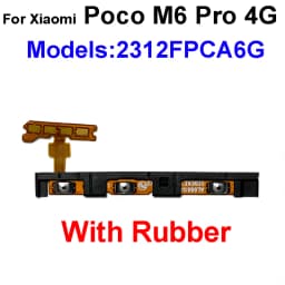 For Xiaomi Poco M6 X6 F6 Pro Plus 4G 5G X6 Neo Power Volume Side Button Flex Cable Ribbon Spare PartsParts