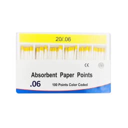 0.06 Taper Dental Absorbent Paper Points 20# 25# 30# 35# 40# Paper Points Cotton Fiber Root Canal Absorption Dental Materials