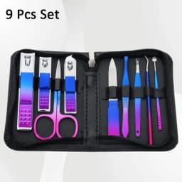 6-18pcs Set Professional Stainless Steel Manicure & Pedicure Kit Precision Nail Care with Travel Case with Nail Clipper Scissor