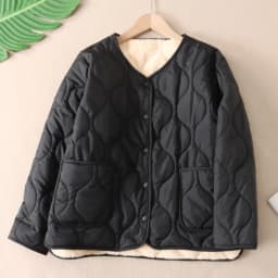 Thickened Fleece Lined V-Neck Women's Cotton Jacket Lightweight Warm Outerwear Windproof Innerwear Cotton Padded Coat W3173