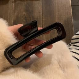 Hair Claw Clip - Black Tortoiseshell French Hair Clip for Women, Strong Hold Updo Clip for Thick Hair