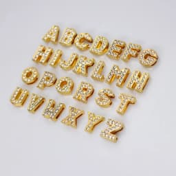 130pc/lot Hole 10mm Slide Letter DIY Slide Charm Alloy ENGLISH Alphabet Fit For 10MM Wristband Bracelet Jewelrys