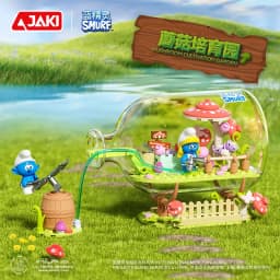 JAKI Blue Elf Building Blocks Drifting Bottle Series Anime Cartoon Assembly Toy Model Desktop Decoration Ornament Children Gifts