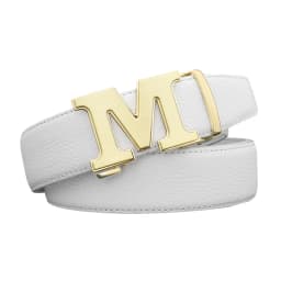 High Quality Designers Letter M White Leather Belt Men Luxury Famous Young Men Cowhide Brand Jeans Relaxed Jeans Mode Man Belt