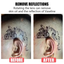 Professional Tattoo Fill Light with 120 LED Beads Reduce Reflected Light of Tattoos 52mm CPL Lens Filter Compatible Any Phone