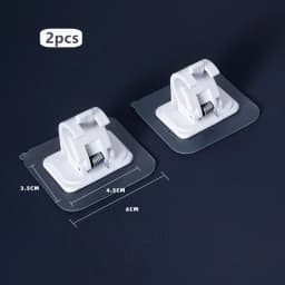 2/4PCS Nail-Free Adjustable Curtain Rod Holders Clamp Hooks Kitchen Bathroom Door Self-adhesive Hook Home Accessories Wall Hook