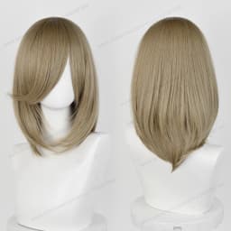 Anime 40cm Medium Basic Synthetic Bang Blond Cosplay Wig Black White Red Pink Green Brown Gold Blue Women Heat Resistant Hair