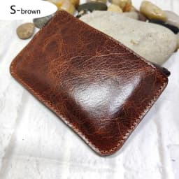 Mini Zipper Waist Bag Leather Belt Pack Small ID Card Holder Driver's license holster Passport Wallet Mobile Phone Sheath LHD