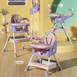 Babyfond Children's Dining Chair Multifunctional Variable Rocking Horse Baby Seat Foldable Recumbable Infant Dining Table