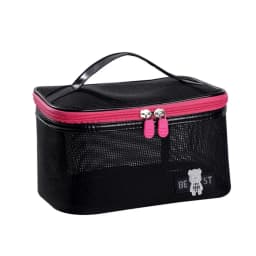 Square Shape Large Capacity Handbag Fashion PU PU Leather Makeup Bag Portable Handheld Toiletries Bag