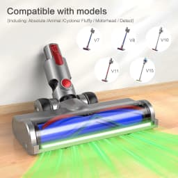 Brush Head For Dyson V7 V8 V10 V11 V15 Vacuum Cleaner Brush Replacement Floor Brush for Hard Floor with an independent green LED
