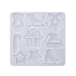 Christmas Elk Shaped Silicone Mold DIY Epoxy Resin Mold Deer Elk Mold Christmas Tree Pendant Decoration Snowflake Elk Mould