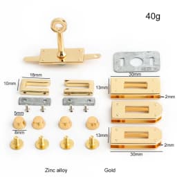 New Small silver eyelets lock hanger for bags hardware wholesale fashion a set of locks fittings woman bag handbags purse