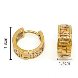 Textured Simple Round 18K Gold Plated Hoop Earrings for Women Circle Earring Party Wedding Gifts Italian African Jewelry Sets