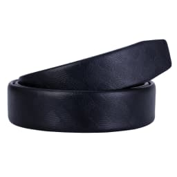 3.5cm wide Luxury Leather Belts for Men Automatic Buckle Blue Men's Belt without Buckle 130CM