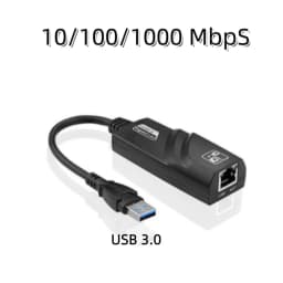 10/100/1000Mbps USB 3.0 Wired Network Card USB/Type-C to RJ45 LAN Ethernet Adapter for Laptops Desktops TV Boxes Windows
