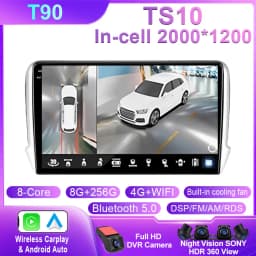 Android Car For Peugeot 2008 208 2012 - 2018 Multimedia Player Navigation GPS Carplay QLED Touch Screen Auto Stereo WIFI No 2din