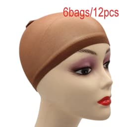 1/6/12bags Ventilated Nylon Mesh Nude Stocking Wig Cap Hairnets Stretchy Close End Super Extra Thin Skin Breathable Wig Cap