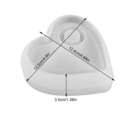 Resin Candle Holder Mold Candle Stand Mold Easy Release Heart/Round Shape Casting Molds For DIY Candlesticks Trays Home
