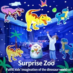 1PC Dinosaur Egg Star Light Projection Rotating Rechargeable Bedroom Ceiling Atmosphere Night Lamp Childrens Gift with 21 Films