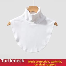 Women's Versatile Stripe Half High Neck Faux Collar Scarf Neck Protection Winter Cold Resistance Autumn Spring Fashion Accessory
