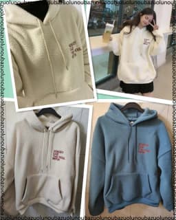 New Autumn Winter Clothes Thick Warm Coat Velvet Cashmere Women Hoody Sweatshirt Casual Tops Lady Loose Apricot Be Fun Pullover