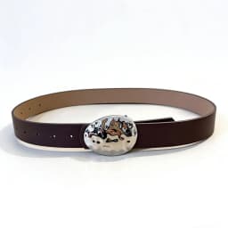 New stylish niche-design minimalist oval leather buckle a sophisticated commuter belt that pairs perfectly with jeans