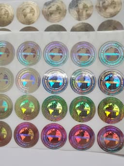290pcs 20mm Diameter Round One Time Use VOID Sticker Original Genuine Guaranteed Holographic Warranty Seal Label For Packaging