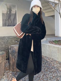 Women's Thick Faux Mink Fur Mid-length Coat Autumn Winter Fashion Stand Collar Plush Outerwear Women Elegant Warm Fluffy Jackets