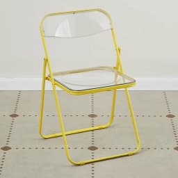 Modern Simple Acrylic Transparent Folding Chair Portable Dining Leisure Chair for Home Living Room Balcony