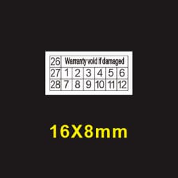 200pcs New Year 26/27/28 red rectangular fragile label if remove the label warranty tear invalid sticker 16X8mm